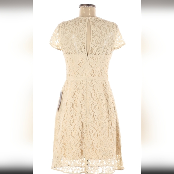 J.Crew Cocktail Dress in Cream lace over sleeveless bodice - Picture 9 of 9